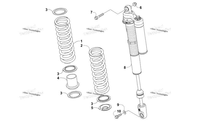 Rear Suspension Shock Assembly