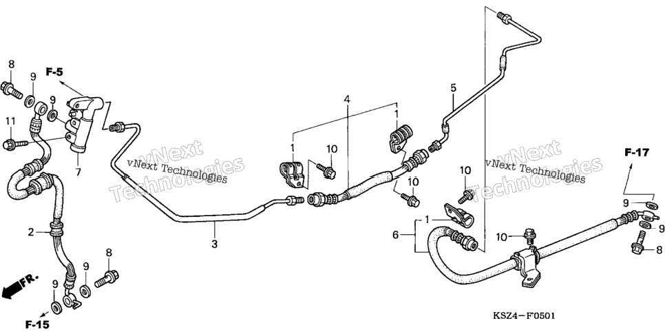 Rear Brake Pipe