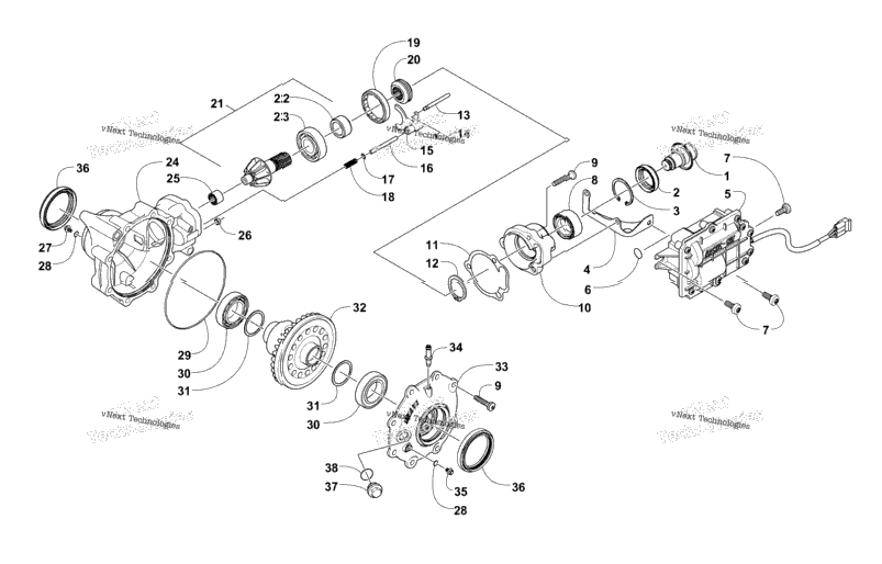 Front Drive Gearcase Assembly