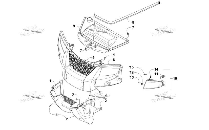 Grill And Headlight Assembly