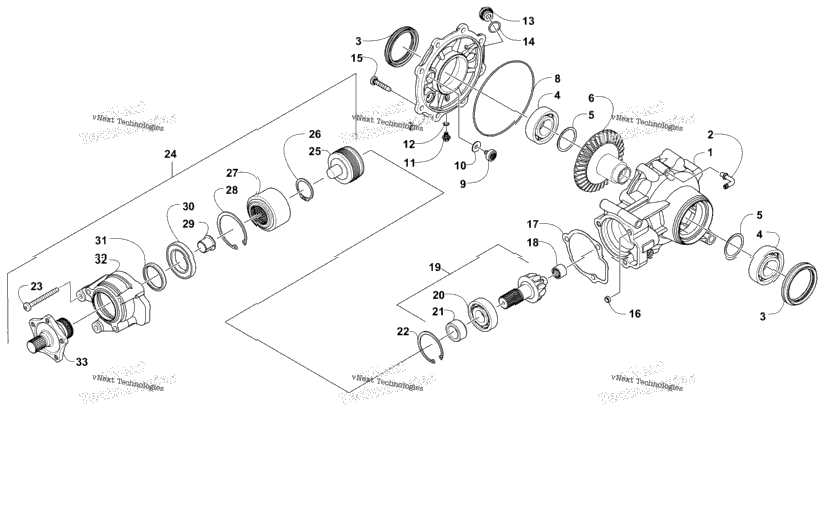 Rear Drive Gearcase Assembly