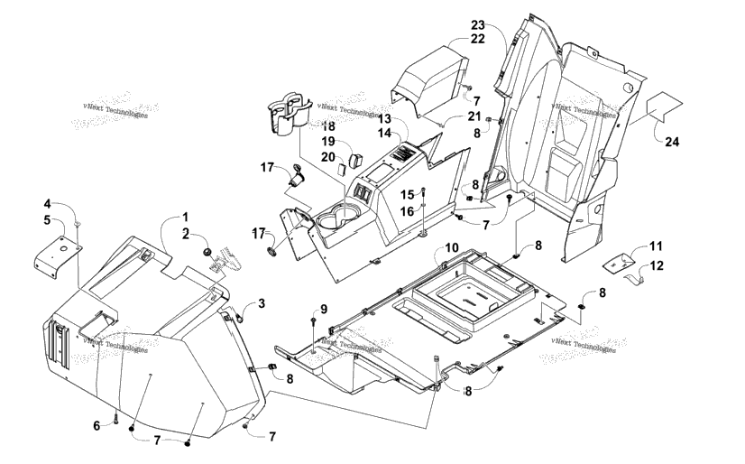 Console And Floor Panel Assembly