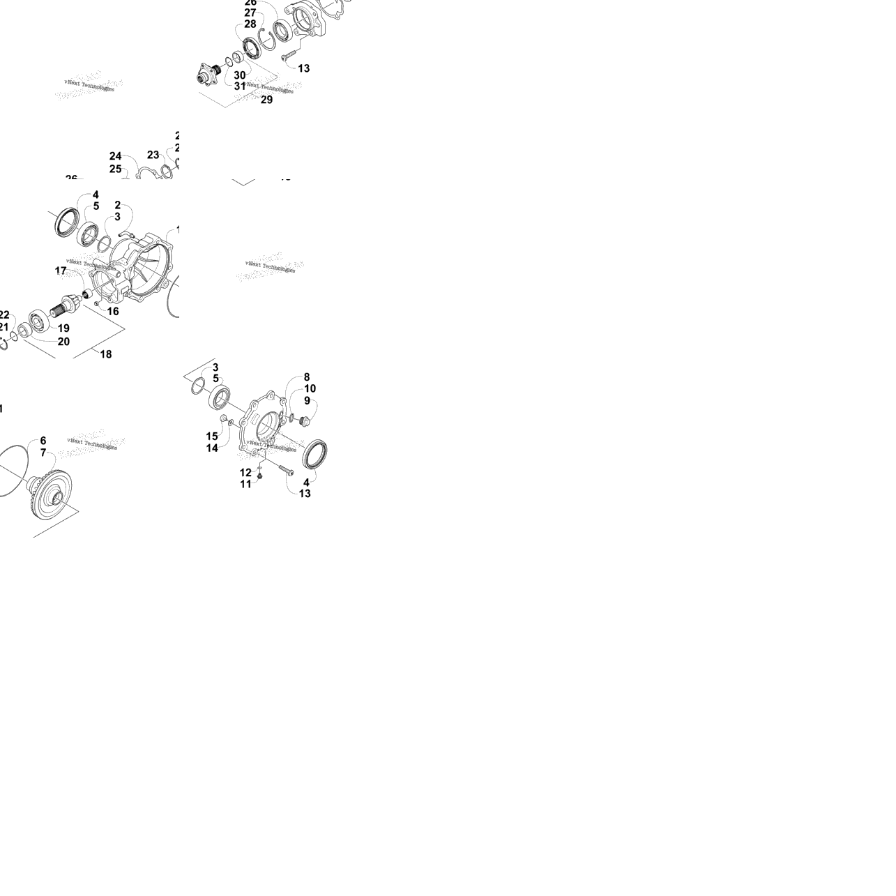 Rear Drive Gearcase Assembly
