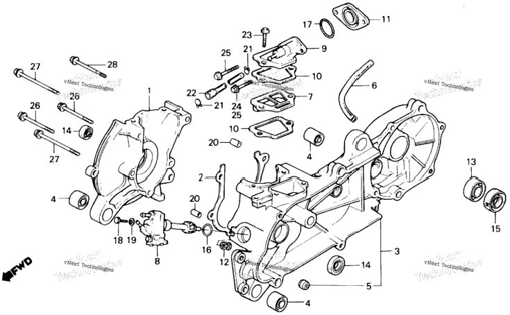 Crankcase + Oil Pump