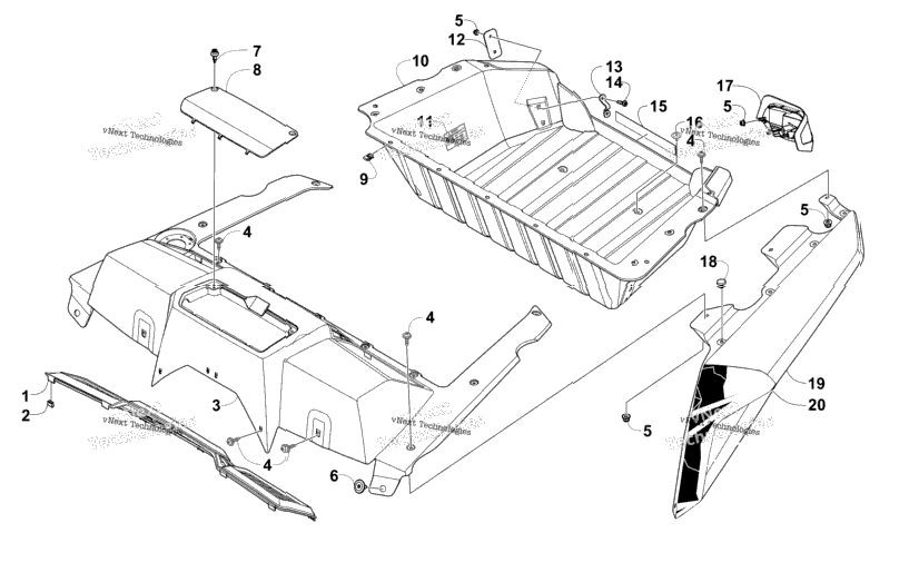 Cargo Box And Taillight Assembly