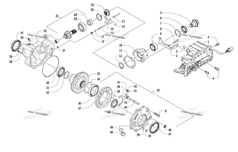 Front Drive Gearcase Assembly