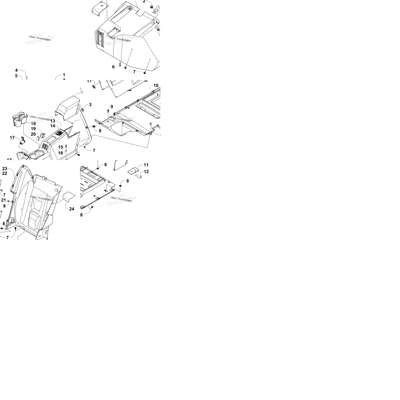 Console And Floor Panel Assembly