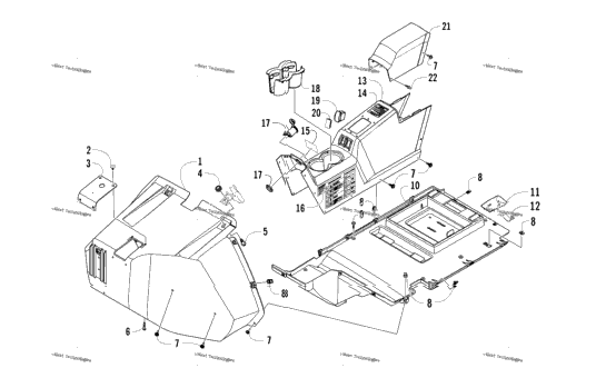 Front Console And Floor Panel Assembly