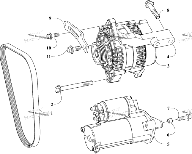 Starter And Alternator Assembly