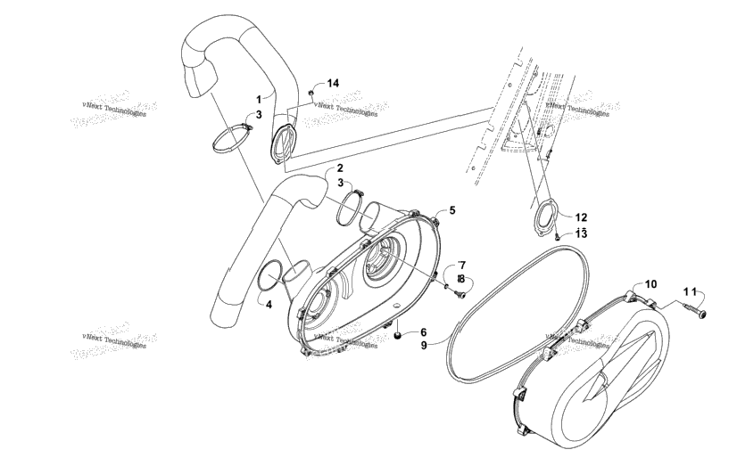 Case/Belt Cooling And Clutch Cover Assembly
