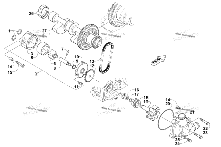 Oil Pump And Water Pump Assemblies