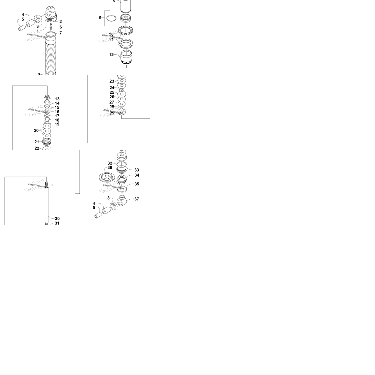 Rear Suspension Shock Absorber Assembly