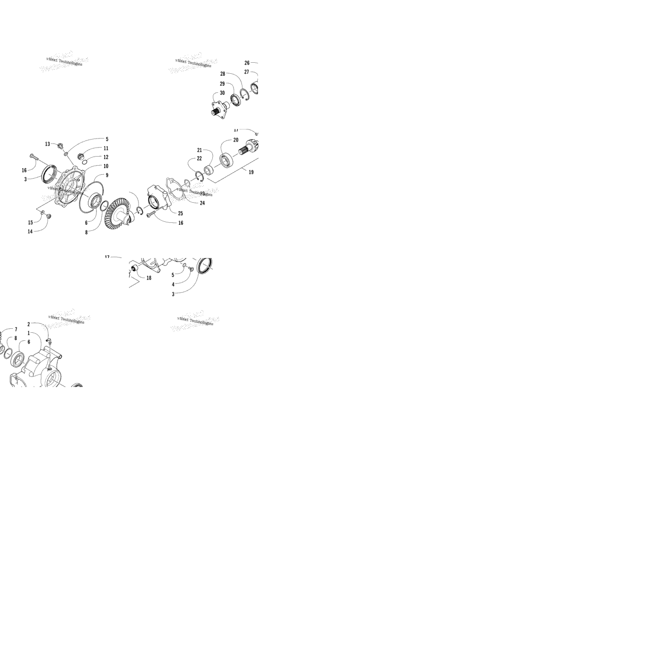 Rear Drive Gearcase Assembly