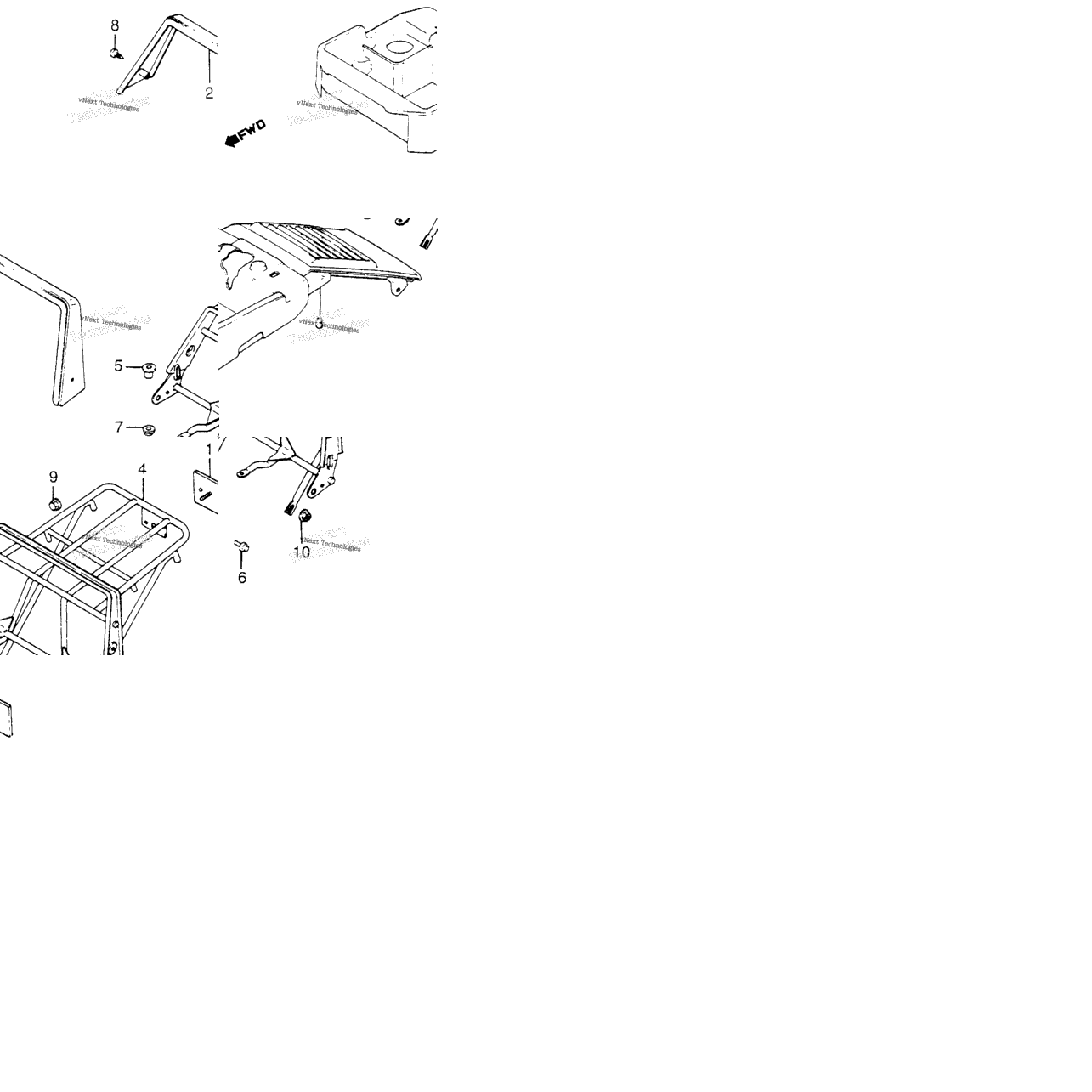 Frame Rear Cover + Luggage Carrier