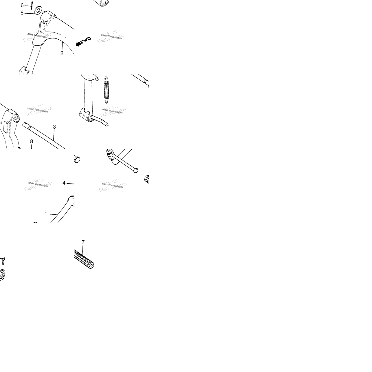Stand + Kick Starter Arm