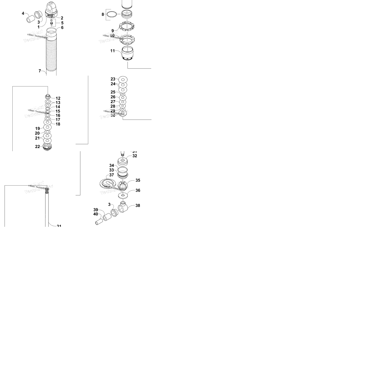 Front Suspension Shock Absorber Assembly