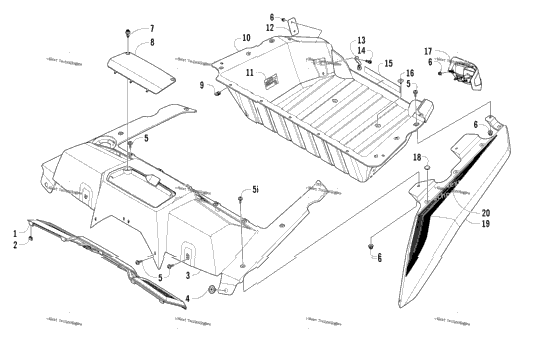 Cargo Box And Taillight Assembly