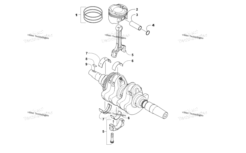 Crankshaft And Piston Assembly