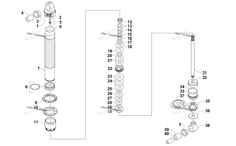 Front Suspension Shock Absorber Assembly
