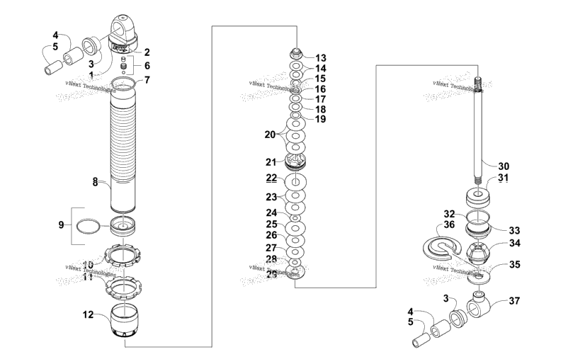 Rear Suspension Shock Absorber Assembly