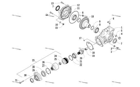 Rear Drive Gearcase Assembly