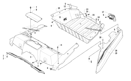 Cargo Box And Taillight Assembly