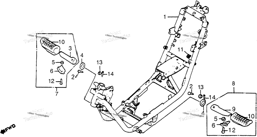 Frame + Footpeg