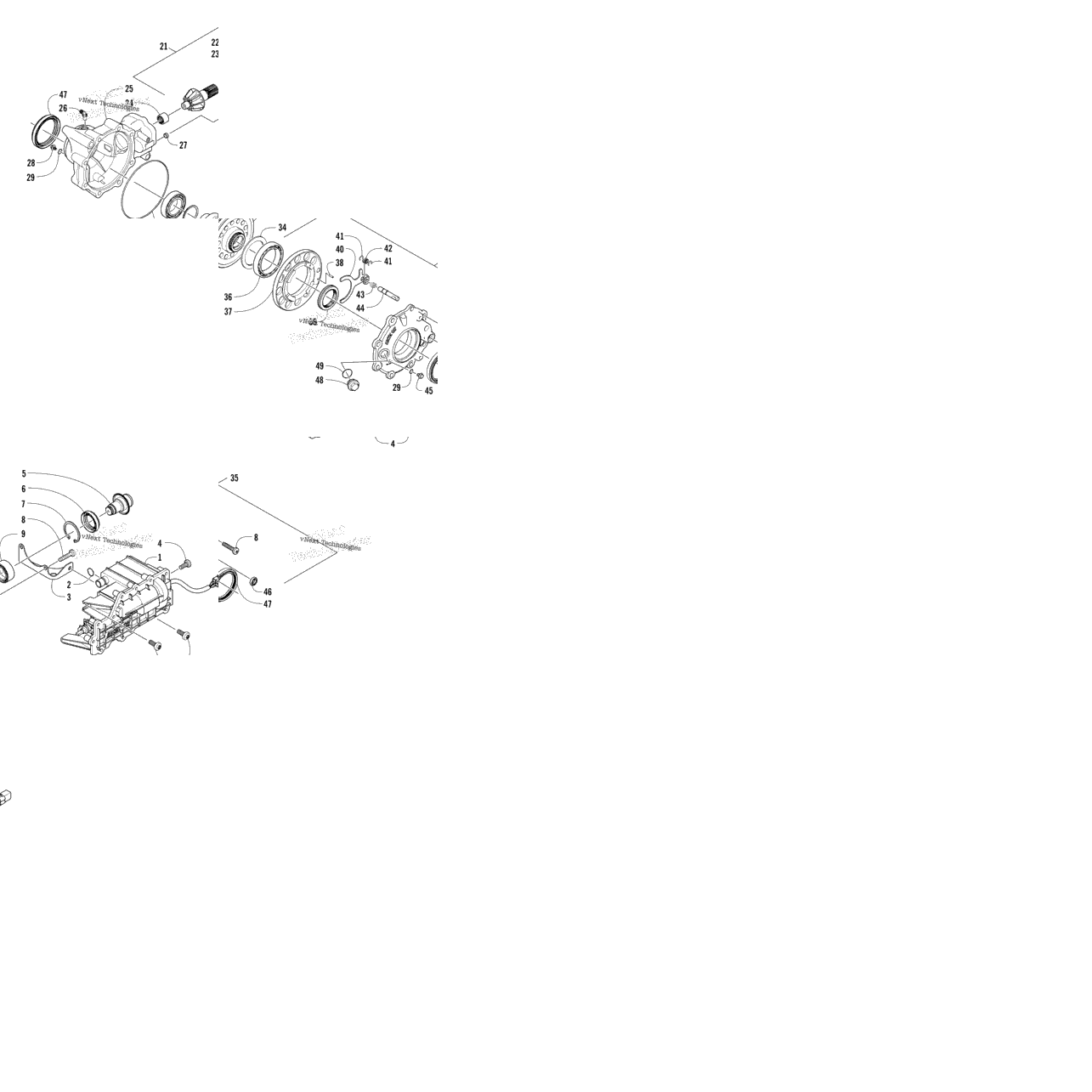 Front Drive Gearcase Assembly