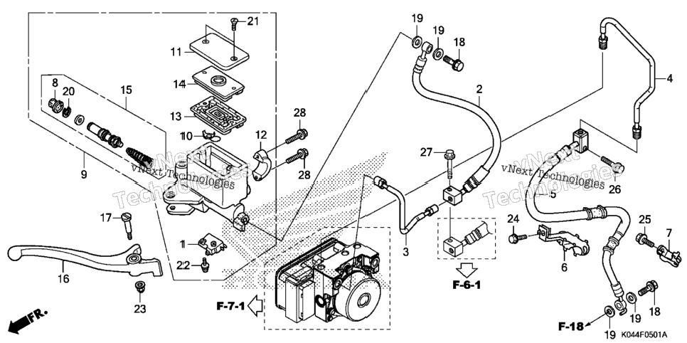 Front Brake Master Cylinder (Nss300a)