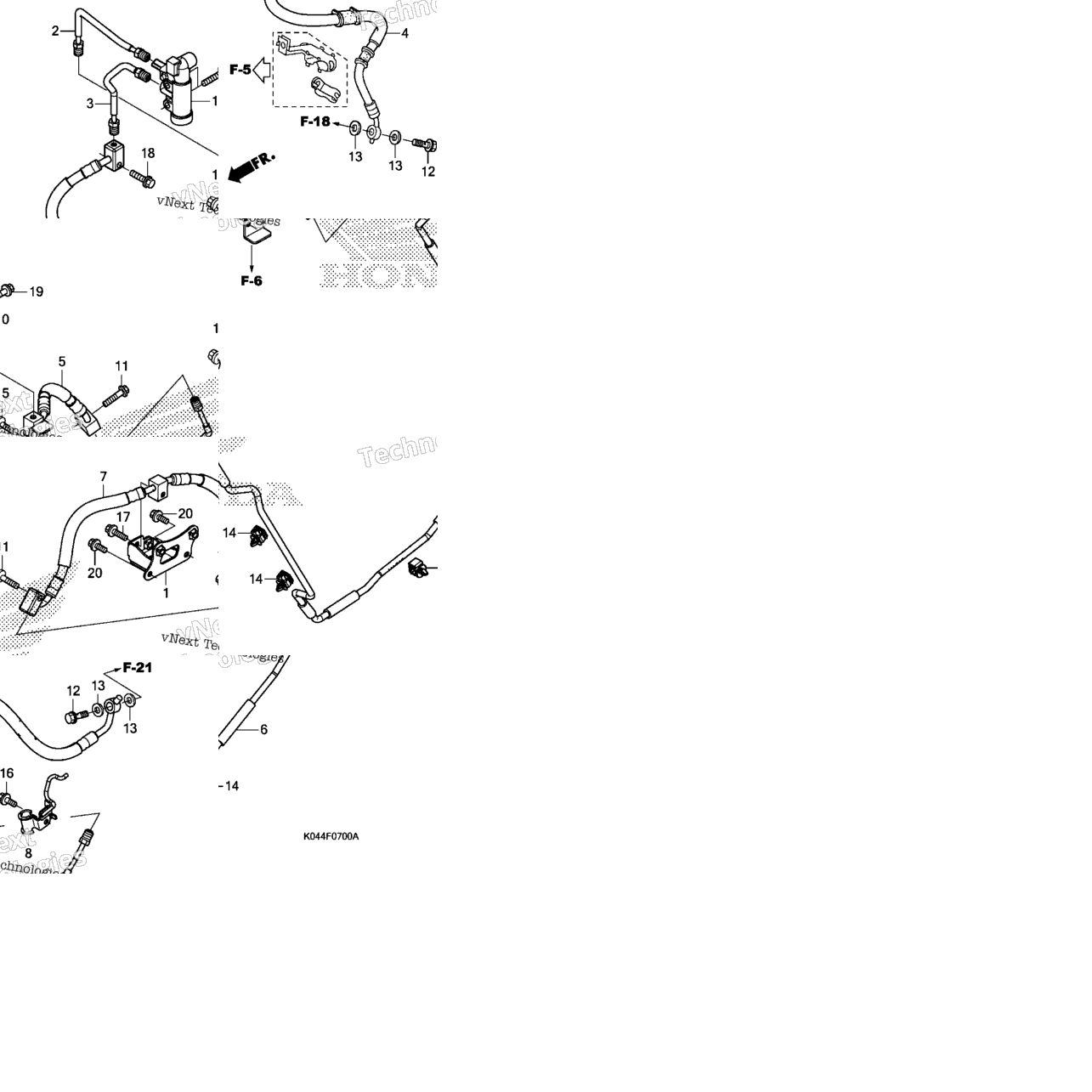 Rear Brake Pipe (Nss300)