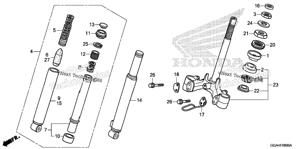 Front Fork@Steering Stem