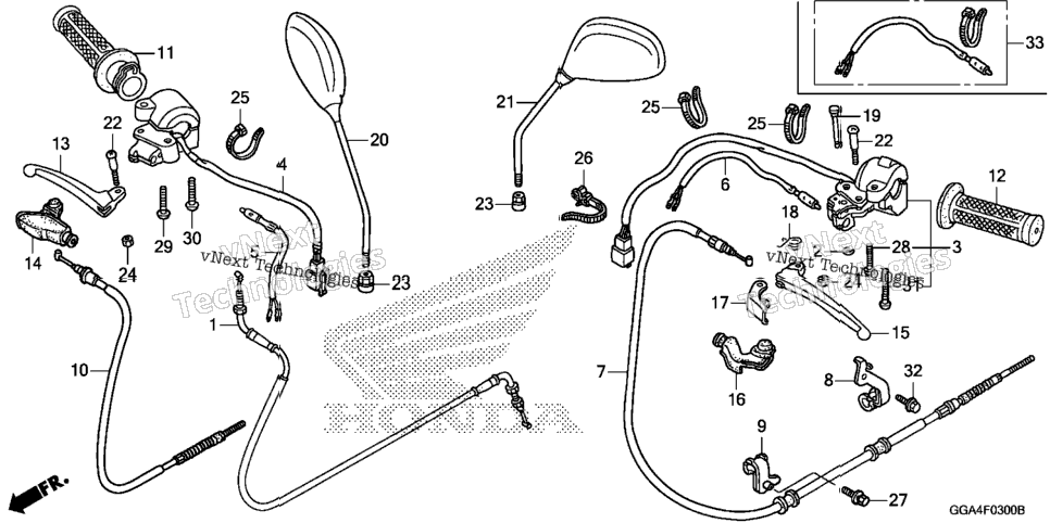Handle Lever@Switch@Cable
