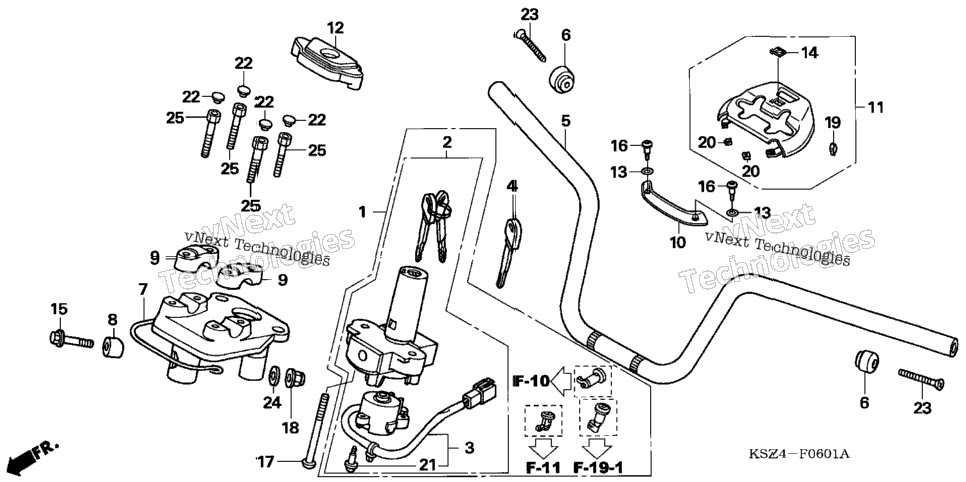 Handlebar + Handle Cover (Nss250s/Nss250as)
