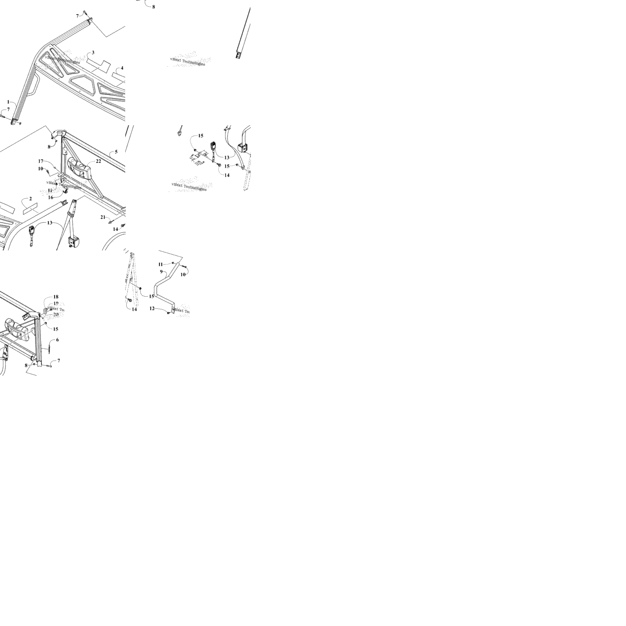 Rops And Seat Belt Assembly
