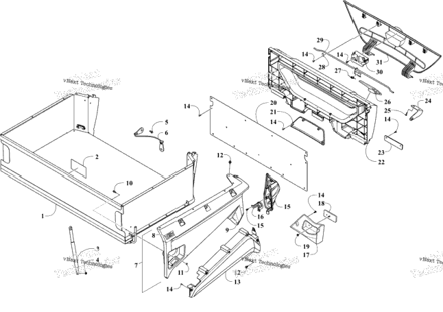 Cargo Box And Tailgate Assembly