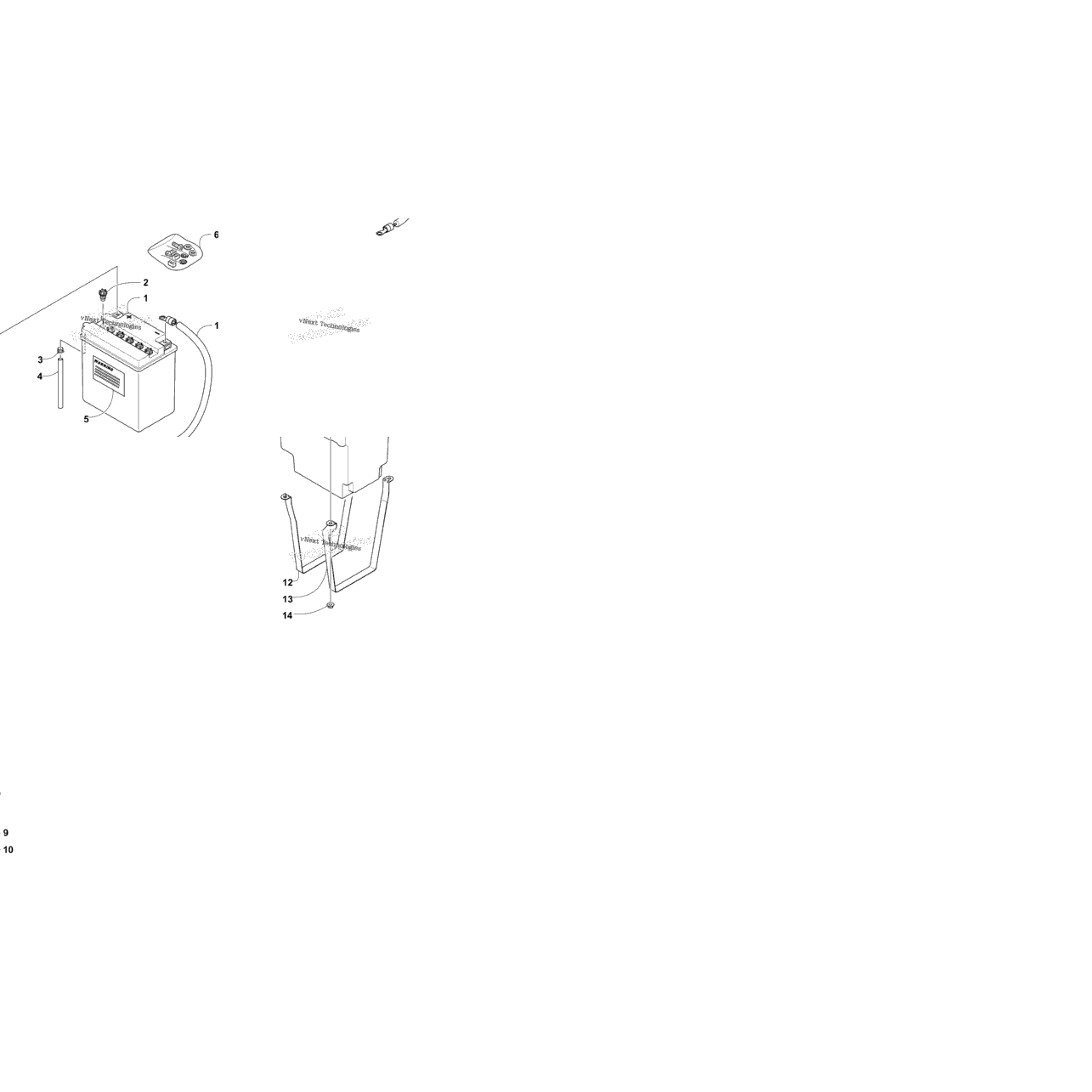 Battery And Starter Motor Assembly