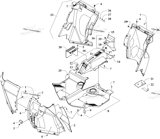 Console And Floor Panel Assembly