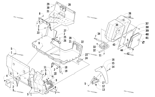 Console, Floor Panel & Storage Box Assembly