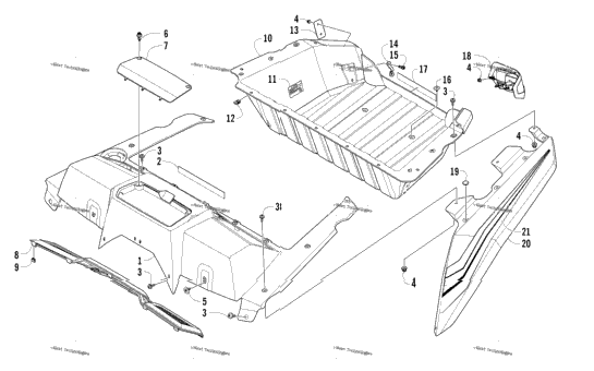 Cargo Box And Taillight Assembly