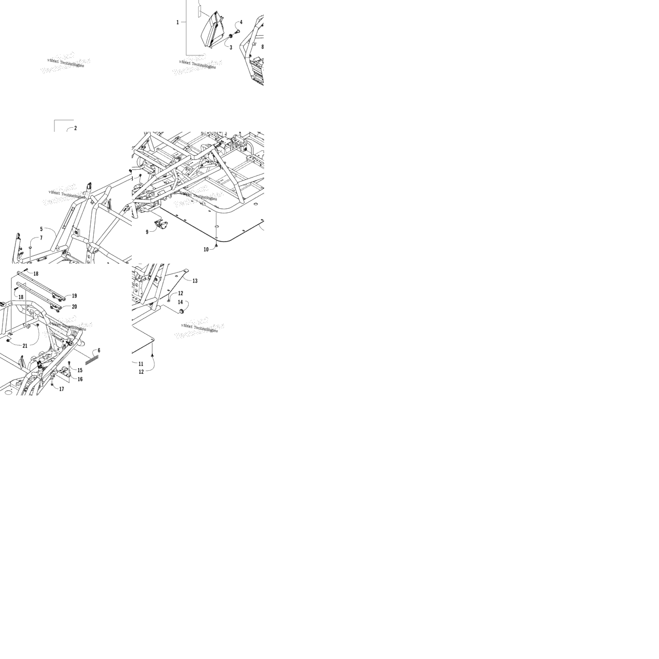 Frame, Headlights, And Related Parts