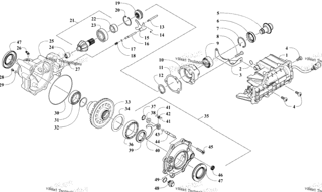 Front Drive Gearcase Assembly