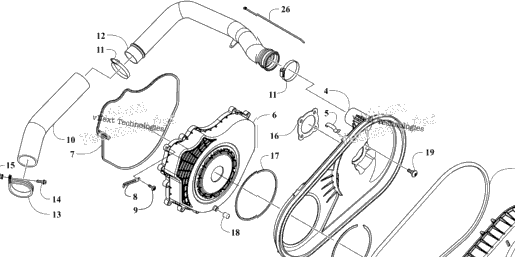Belt Cooling And Clutch Cover Assembly