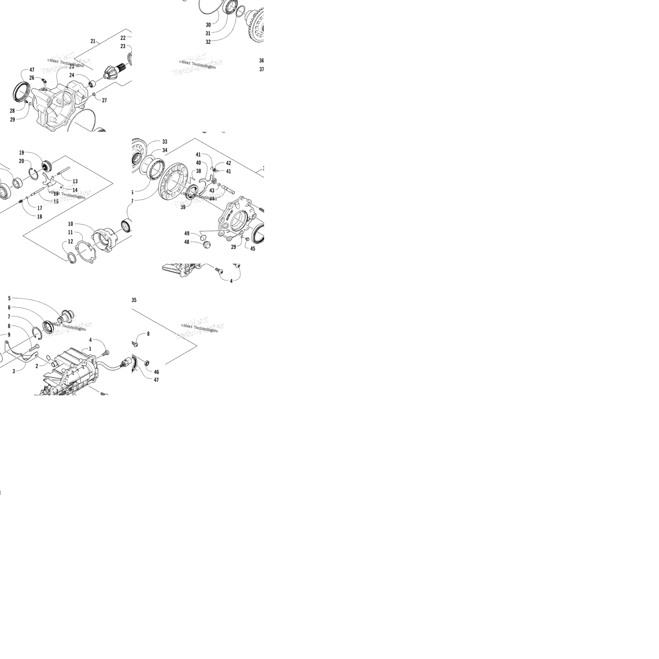 Front Drive Gearcase Assembly (Ser. # 302246 And Below)