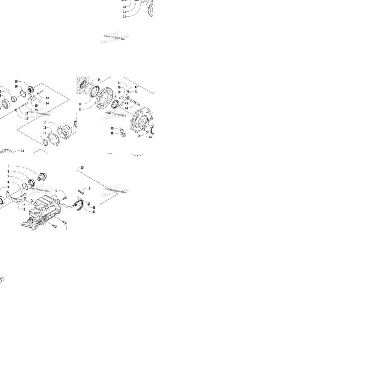 Front Drive Gearcase Assembly