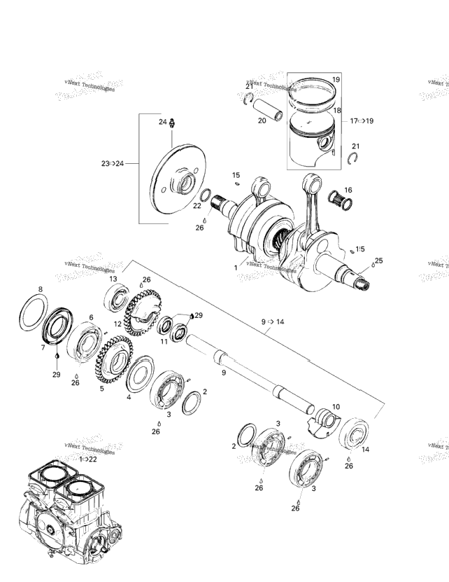 Crankshaft And Pistons