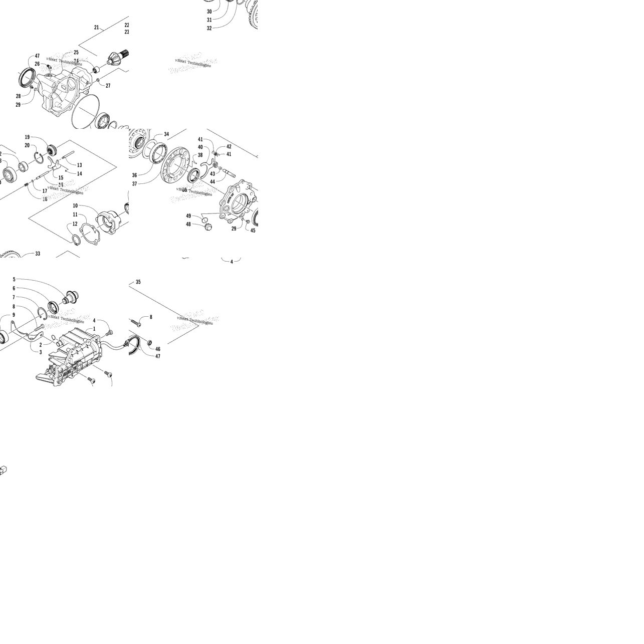 Front Drive Gearcase Assembly