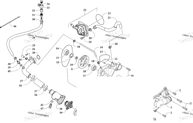 Water Pump And Thermostat Assembly