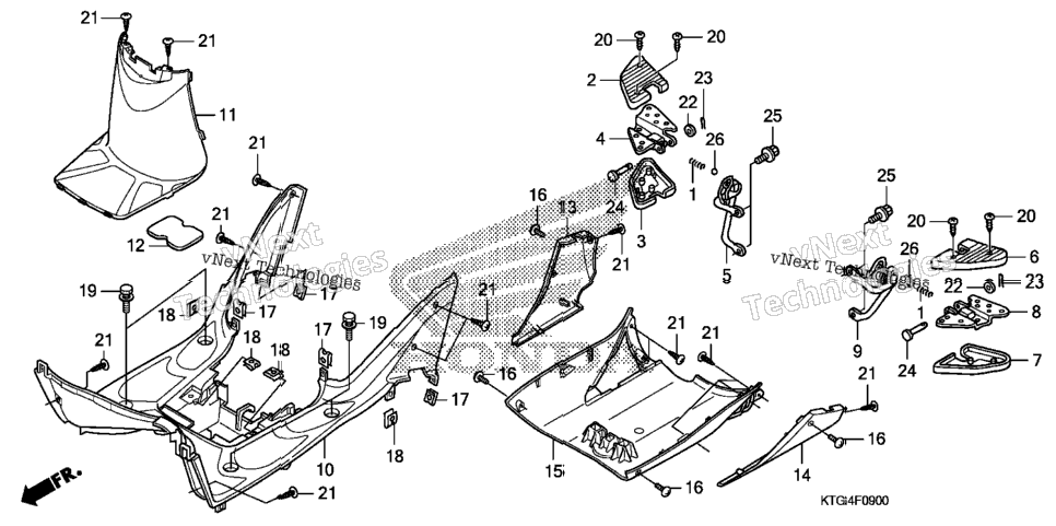 Floor Panel + Pillion Step