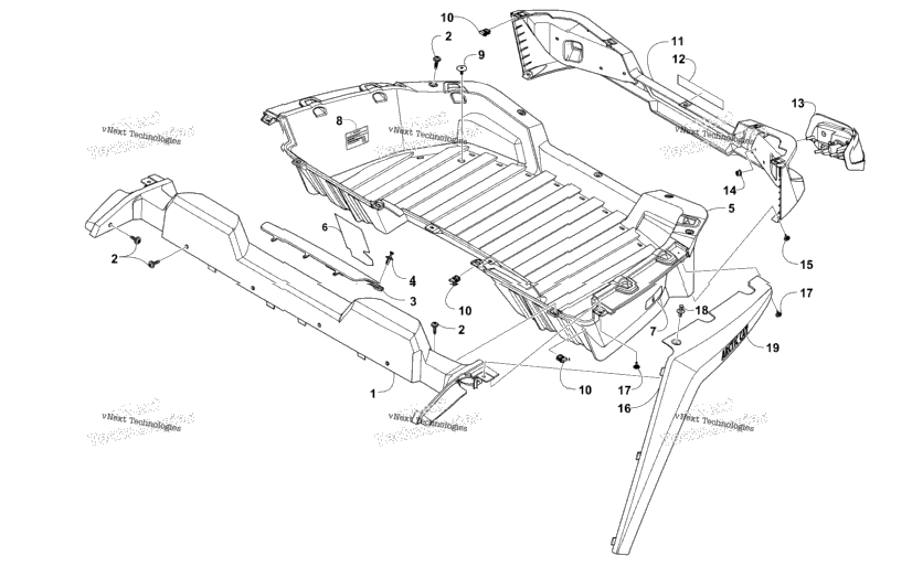Cargo Box And Taillight Assembly