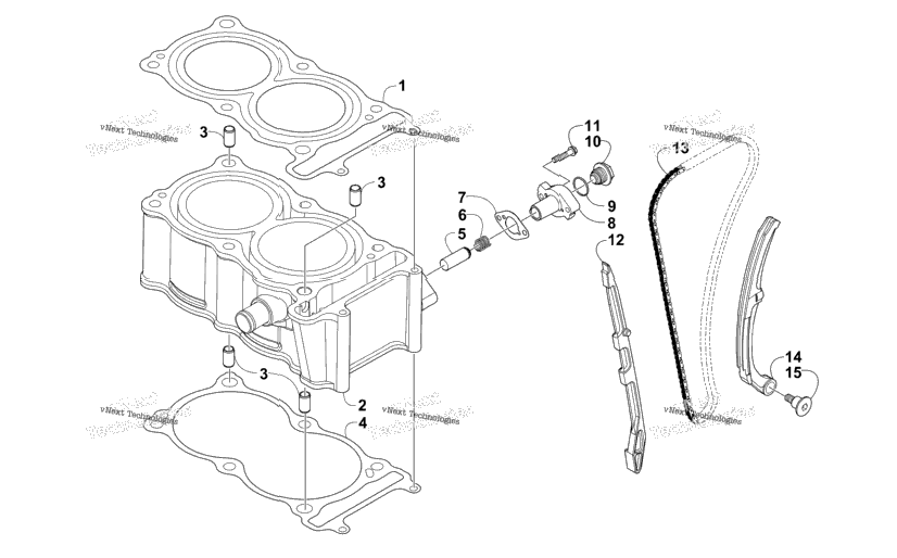 Cylinder And Timing Chain Assembly